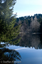 Harz 005, Okerstausee, bereifte Baeume, Spiegelung, reflection