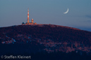 Harz 112 Brocken, Sonnenuntergang, sunset, Mond, moon