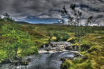 1824 Schottland, River Vagastie im Norden, Wasserfall