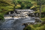 1829 Schottland, River Vagastie im Norden, Wasserfall