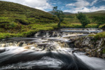 1842 Schottland, River Vagastie im Norden, Wasserfall