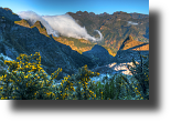 Madeira, Portugal, Wolkenbank wälzt sich ins Tal