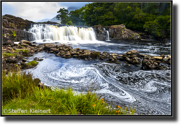 Aasleagh-Wasserfall, Aasleagh Falls, Eas Liath, Connemara, Irland, Ireland